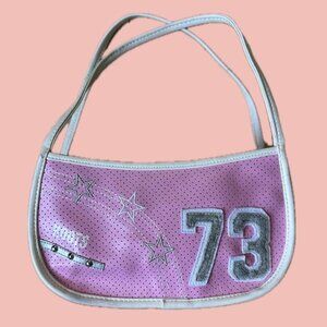 Vintage Y2K Roots mini shoulder bag in pastel pink